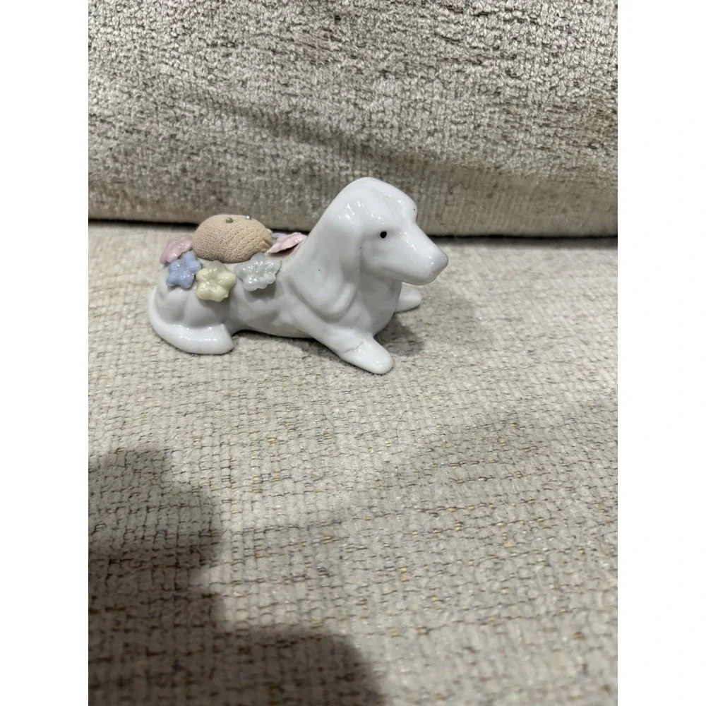 Ardalt Bone‎ China Dog Pin Cushion Vintage